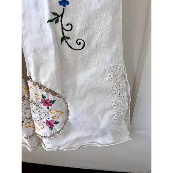 Fillyboo At the Heart Of It Embroidered Jumpsuit Overalls White Floral Size M - Picture 5 of 10